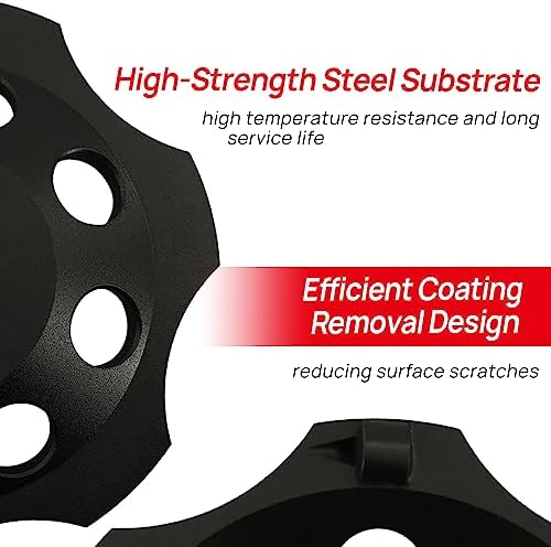 DT-DIATOOL PCD Diamond Grinding Cup Wheel 5 Inch Arbor 7/8" for Concrete Floor Epoxy Coating Adhesive Residue Paint Coatings