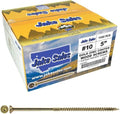 Jake Sales #10 X 5 Gold Star Wood Screw Torx/Star Drive Flat Head (Full Box - 1,100 Screw Count) - Multipurpose Torx/Star Drive Wood Screws