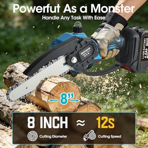 Mini Chainsaw 6-Inch Portable Electric Cordless