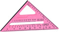 Generic Carpentry Triangle Ruler Protractor Carpenters Tool Woodwork Measuring Right Angle Ruler for Machinist Remodeling Projects, Pink