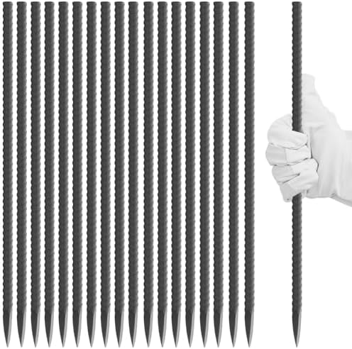 50 Pcs 12 Inch Ground Rebar Stakes, Heavy Duty Ground Anchors