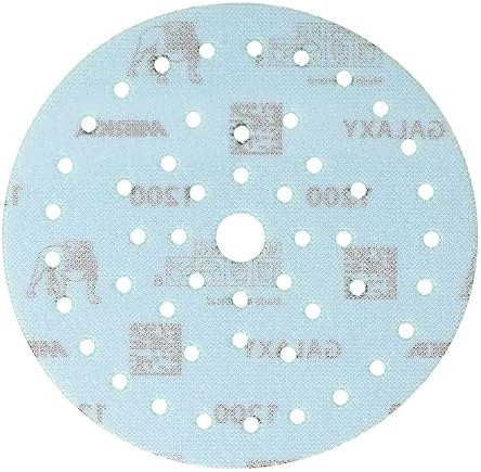 Mirka Galaxy Multifit 6 Inch Ceramic Discs, 1200 Grit, Hook & Loop, 50 Pack