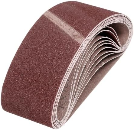 HARFINGTON 4 x 24 Inch Sanding Belts, 10 Pcs 80 Grits Aluminum Oxide