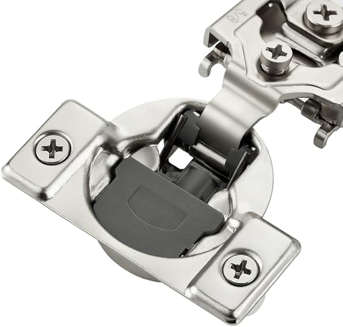 Ravinte 30 Pack 15 Pair 5/8 inch Overlay Soft Close Kitchen Cabinet Hinges Stainless Steel Adjustable Kitchen Hinges Satin Nickel Cabinet Hardware