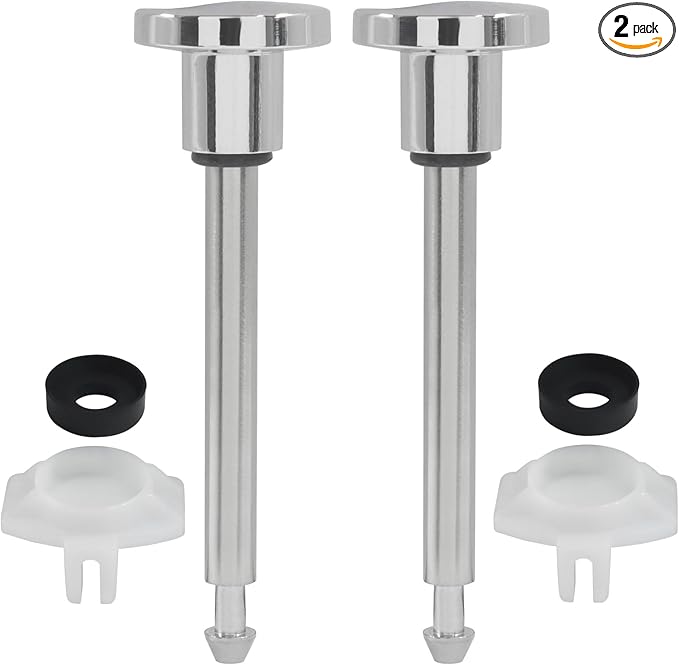2 Set Chrome Tub Spout Diverter Repair Kit, Bathroom Shower Bathtub Leaky Faucet Repair Replacement Parts, Including Diverter Valve Stems and Cup Seals for Leaky Bathtub Faucets