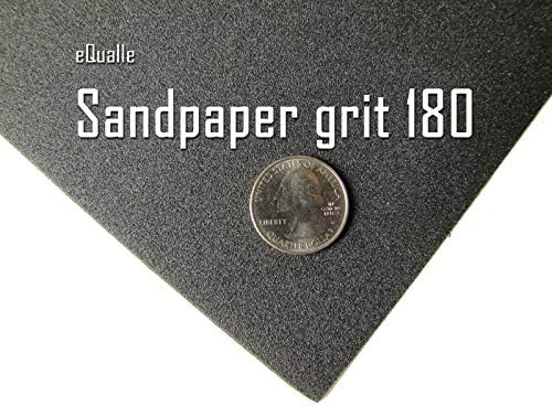 180 Grit Sandpaper Sheets 9 x 11 in Silicon Carbide, Pack of 10 for Medium Surface Prep, Wood Smoothing, Metal Scuffing, Paint Refinishing, Drywall Repair, Furniture, Automotive Wet Dry Use