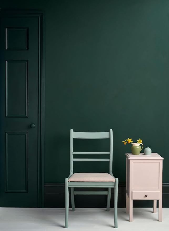Annie Sloan Satin Paint (Knightsbridge Green, 25 Fl Oz/750 mL). Soft sheen for interior wood and metal. Self-leveling, all-in-one paint with no wax or lacquer required.