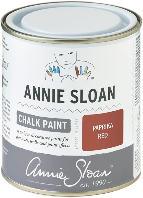 Annie Sloan Chalk Paint® (Paprika Red, 500 ml/16.9 Fl Oz) a unique decorative paint for furniture, cabinets and home décor with no sanding or priming