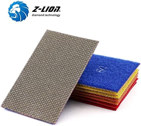 Z-Lion Diamond Abrasive Paper Sheets 400 Grit Diamond Sandpaper Nylon Back for Grinding Stone Glass Ceramic(1 Pcs)