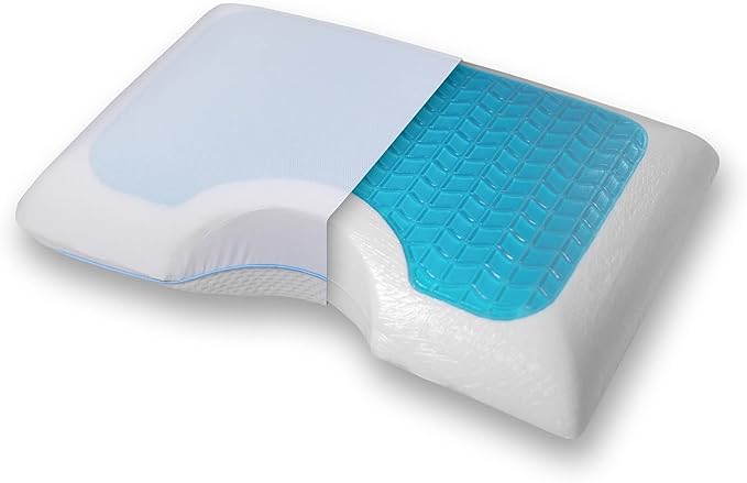 Side Sleeper Memory Foam Pillow – Cooling, Skin-Friendly Cervical Neck Support | Orthopedic with Removable Cover for Proper Posture & Comfortable Sleep