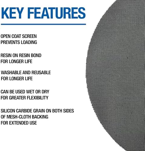 Mercer Industries Floor Sanding Screen Disc, 10 Pack, 16", Grit 120