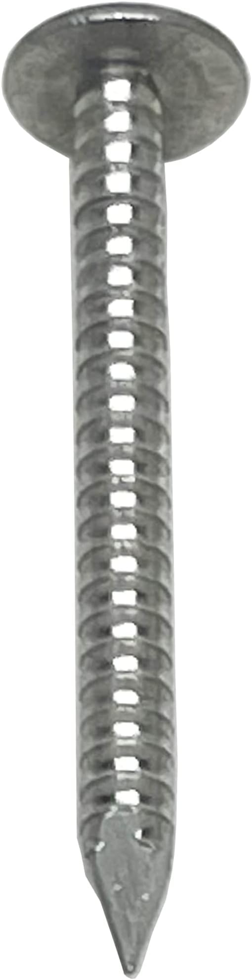 1.75”-RING SHANK ALUMINUM - ROOFING SIDING NAILS - Vinyl & Aluminum Siding & Facia Trim Nail – Aluminum metal secure holding Ring Shank nail – 1.75 in (250)