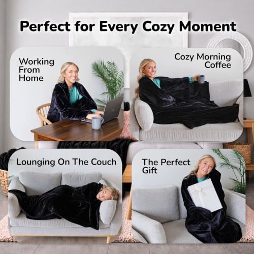 Super Blanky Wearable Blankets for Women & Men, Dorm Room Essentials, Gift for Her, Gifts for Women, Wife Birthday Gift Ideas