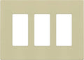 ENERLITES Screwless Decorator Wall Plates Child Safe Outlet Covers, Gloss Finish, Medium Size 3-Gang 4.88" H x 6.77" L, Unbreakable Polycarbonate Thermoplastic, SI8833M-I, Ivory