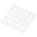 PATIKIL Finger Tip Covers Cots, Light White Silicone Finger Protectors Gloves Breathable Reusable Fingertip Caps with Air Holes for Dry Skin Finger Cracking, XL, 30 Pcs