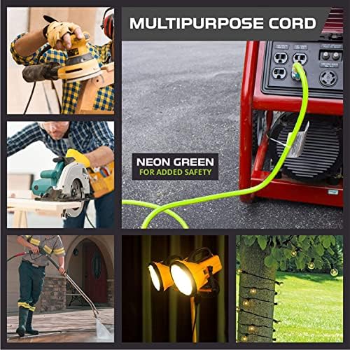 Iron Forge Cable 10 Gauge Extension Cord Heavy Duty, 25 Ft - SJTW
