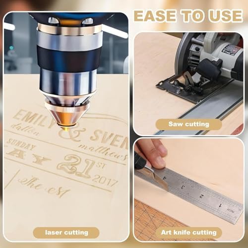 24 Pack Basswood Sheets for Crafts 12"x18"x1/8", 3mm Thick Unfinished Plywood Sheets Board for Laser Cutting & Engraving, Wood Burining, Painting, Staining，Architectural Model