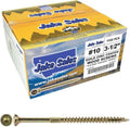 Jake Sales #10 X 3-1/2" Gold Star Wood Screw Torx/Star Drive Flat Head (Full Box - 1,100 Screw Count) - Multipurpose Torx/Star Drive Wood Screws