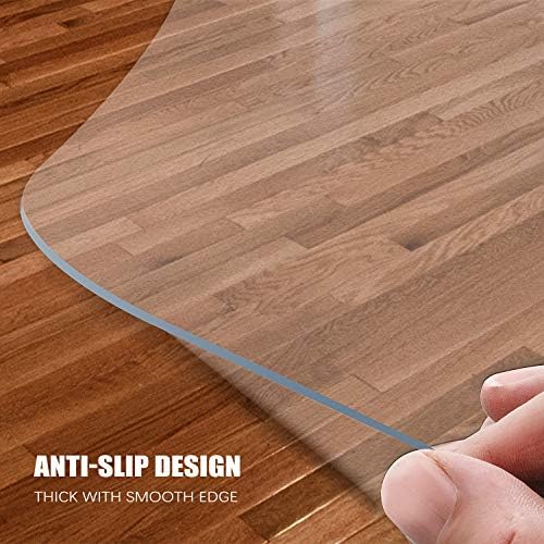 Kuyal Clear Chair Mat, Hard Floor Use, 30" x 48" Desk Chair Mat