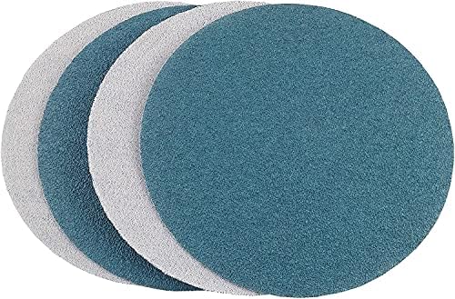 Starcke Premium 8 Inch Hook and Loop Grip Sanding Discs - No Hole Blue Zirconia - For Wood Floors (50, 60 Grit)