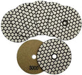 SHDIATOOL 7PCS 4-Inch Dry Diamond Polishing Pads 3000 Grit for Granite