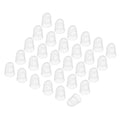PATIKIL Finger Tip Covers Cots, Light White Silicone Finger Protectors Gloves Breathable Reusable Fingertip Caps with Air Holes for Dry Skin Finger Cracking, XS, 30 Pcs