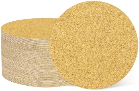 HARFINGTON 50 Pcs 3 Inch Sanding Discs 60 Grit Yellow Aluminum Oxide