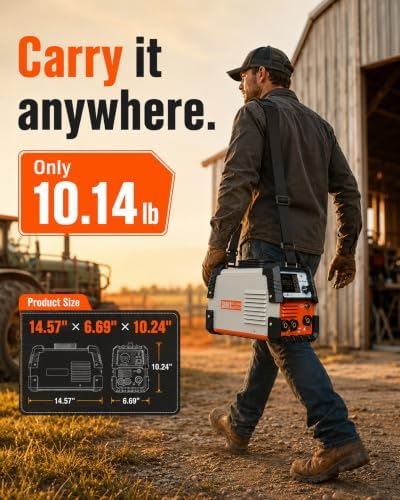 MIG Welder 140A, 110V Gas/Flux Core MIG Welding Machine, 3-in-1 MMA Stick Welder Lift TIG Welder with Digital Display, Synergic Control, Portable Welder Machine for Home DIY