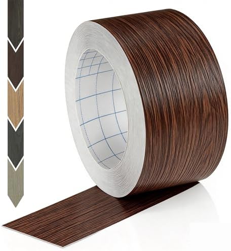 GSCIT Club Brown Walnut Wallpaper, 2.4 inch X 15ft Self Adhesive Wood Grain Repair Tape Walnut Repair Patch for Tables, Chairs, Baseboards, Doors, Windows, Floors, Handicraft DIY.