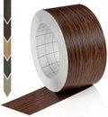 GSCIT Club Brown Walnut Wallpaper, 2.4 inch X 15ft Self Adhesive Wood Grain Repair Tape Walnut Repair Patch for Tables, Chairs, Baseboards, Doors, Windows, Floors, Handicraft DIY.
