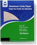 Mercer Industries 202150A - 9 x 11 Aluminum Oxide Paper Sheets, Grit 150A (100 pack)