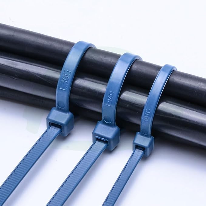 8" Metal Detectable Zip Ties,High Visibility Blue,Self Locking Nylon Ties,Perfect for Food Processing Pharmaceutical Factory Safety Use(pack of 10000 pcs).