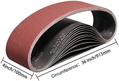4x36 Inch Sanding Belts 60 Grit 4 Pack for Belt Sander