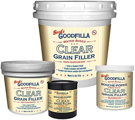 Clear Water-Based Grain & Pore Filler - 1 Quart By Goodfilla | Innovative & | Compliments All Woodworking Finishing Products | Paintable, Stainable, Sandable & Quick Drying