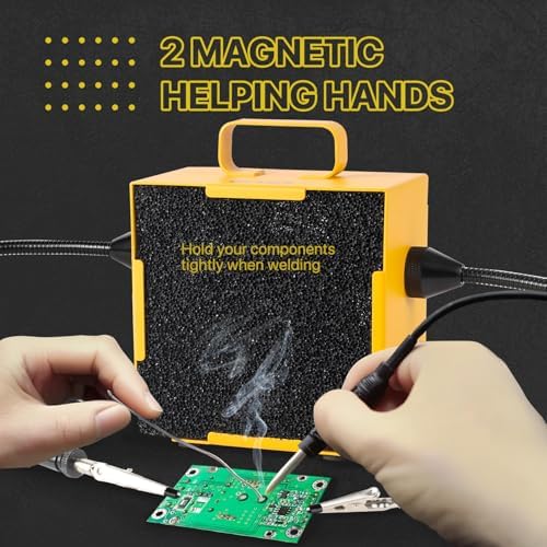 KOTTO Solder Fume Extractor with 2 Magnetic Helping Hands,5 Carbon Filters