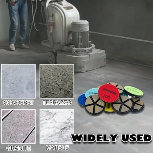 3" Ceramic Concrete Polishing Pads, 50 Grit, 3-Pack Hybrid Bond