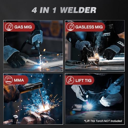 ARCCAPTAIN 160A MIG Welder 110V 220V Gasless Gas MIG Stick Lift TIG Welding