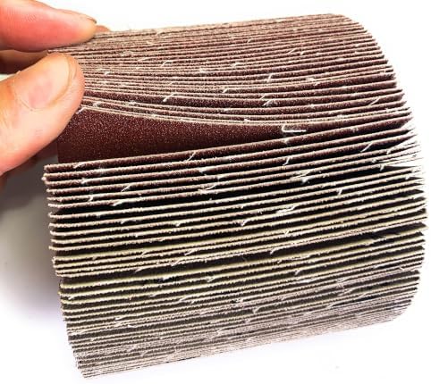 SIGNI Sandpaper Polishing burnishing Drawing Wheel Compatible with Burnishing Machine/Polisher/Sander 120x100mm (60 grit sandpaer)
