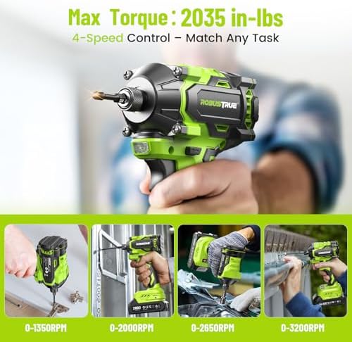 Robustrue 21V Brushless Drill & Impact Driver Combo Kit for DIY