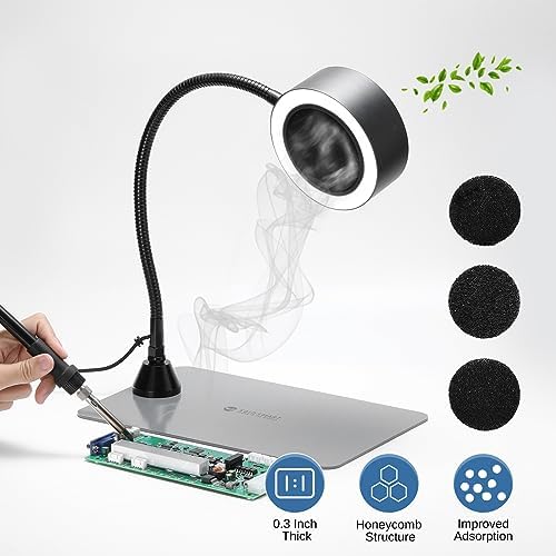 SainSmart Portable Fume Extractor Fan, Magnetic Solder Smoke Absorber