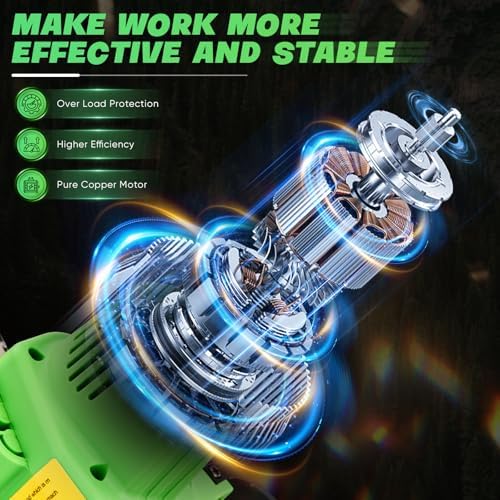 Saker Mini Chainsaw Cordless,6 Inch Battery Chainsaw Green