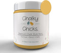 Chalky Chicks All-in-One Chalk Paint for Furniture or Cabinet - 4 Fl Oz - Matte Finish Tuscany (Yellow) for Metal, Wood Furniture Paint - No Sanding All-in-One for Home Decor & Crafts, USA Made