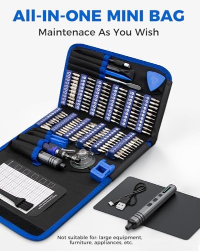Mini Electric Screwdriver Set 140-IN-1: Small Electric Screwdriver Cordless