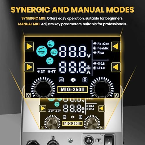 SSimder 6 in 1 MIG Welder Plasma Cutter Combo, Synergic 110V 220V