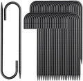 12 Inch Rebar Stakes 50 Pack J Hook Ground Stakes Heavy Duty Chain Link Fence Stakes Galvanized Anchors Metal Tent Stakes for Wire Fencing Concrete Forming Trampolines Camping Canopies Shed Swing