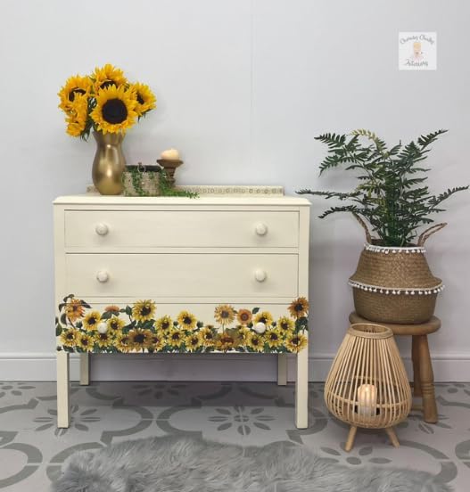 Dixie Belle Silk All-in-One Mineral Paint - Sun Kissed (4oz) - Soft Yellow Water Based Built-In Primer + Topcoat for Wood + Metal - Durable Furniture Paint - Low Reflective Finish