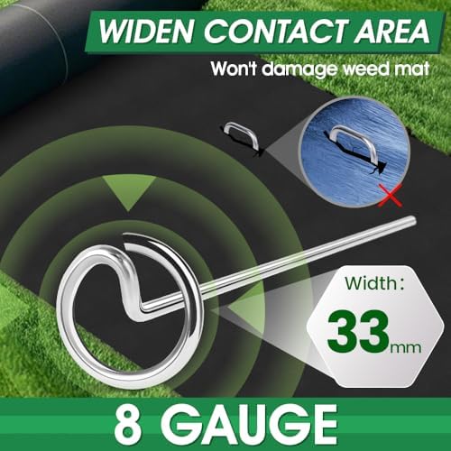 12 Inch Landscape Staples, Weed Barrier Fabric Stakes, Garden Pins (100pcs)