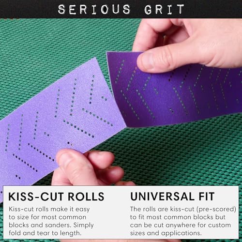 Serious Grit - P800 Grit Ceramic Hook & Loop Sandpaper Roll - 70mm x 12m