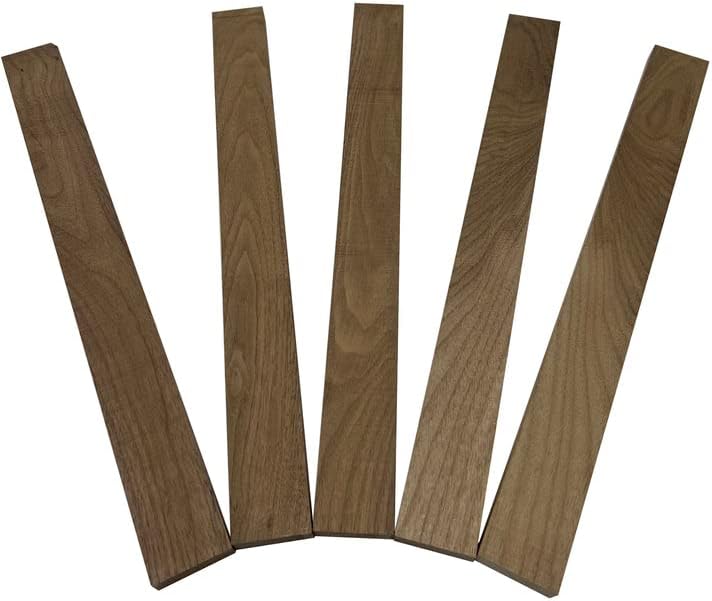 Exotic Wood Zone Pack of 5, Cutting Board Blocks Black Walnut | Best 3/4" x 2" x 24" Lumber Boards