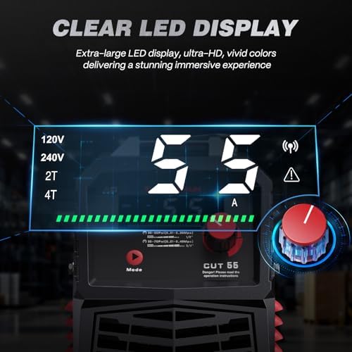 ARCCAPTAIN Plasma Cutter Machine, 55A, Non-Touch Pilot Arc, 120V/240V